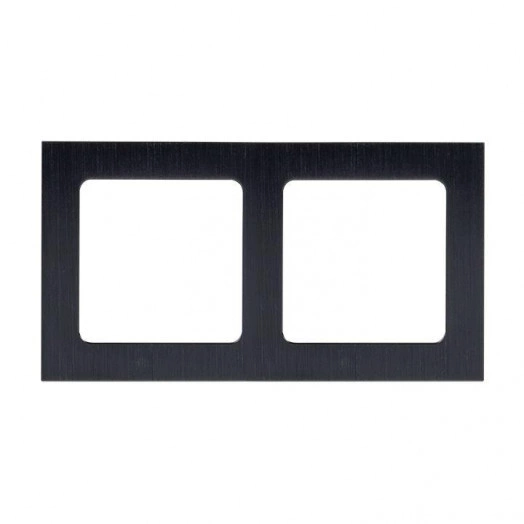 Рамка 2-м Стокгольм металл. черн. PROxima EKF EZM-G-303-10