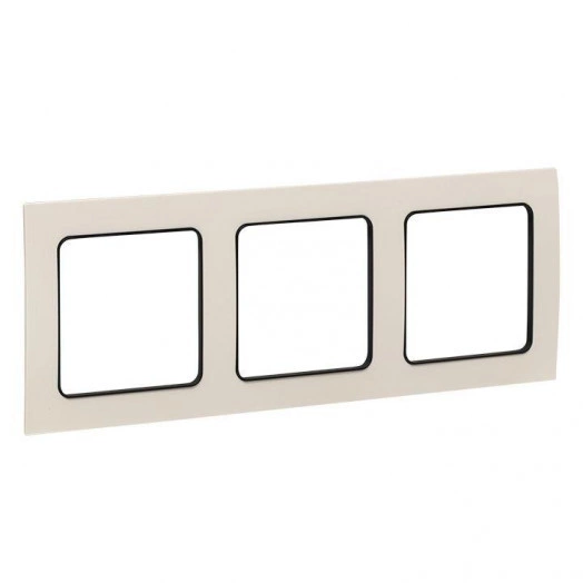 Рамка 3-м Стокгольм бел. с линией цвета черн. PROxima EKF EZM-G-304-20