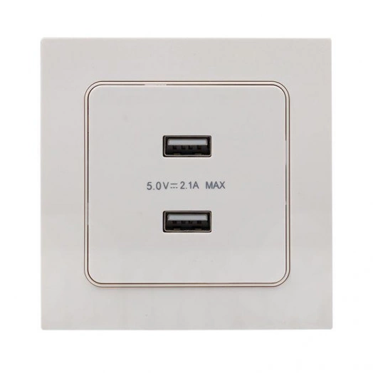 Розетка USB 2-м Стокгольм 2.1А механизм бел. PROxima EKF EYR16-028-10-2USB