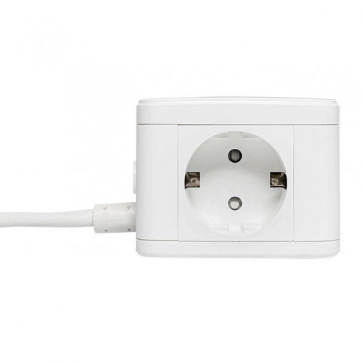 Удлинитель "Куб" 2 гнезда 2USB 2.4А+Type C + Ночник 1.3 метра 1кв.мм EKF UBA-CUB-2-TC