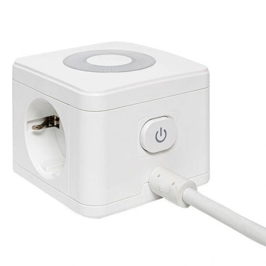 Удлинитель "Куб" 2 гнезда 2USB 2.4А+Type C + Ночник 1.3 метра 1кв.мм EKF UBA-CUB-2-TC