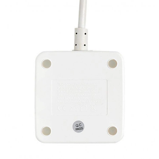 Удлинитель "Куб" 2 гнезда 2USB 2.4А+Type C + Ночник 1.3 метра 1кв.мм EKF UBA-CUB-2-TC