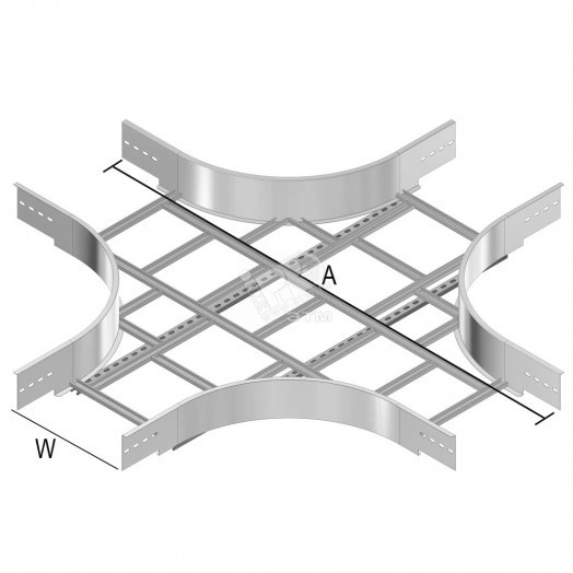 Ответвитель Х-образный для, высота - 200 мм, ширина - 508 мм, кратность - 1шт, SZ - Оцинкованная сталь (методом Sendzimir)