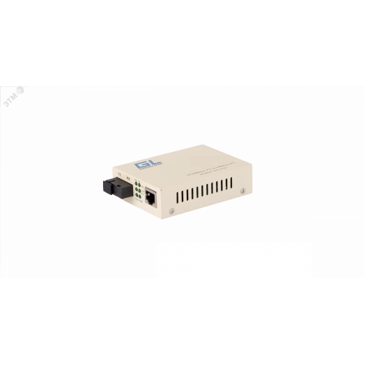 Медиаконвертер неуправляемый 1хRJ45, 1хSC 10/100 Мб/c, Tx:1310/Rx:1550, до 20 км