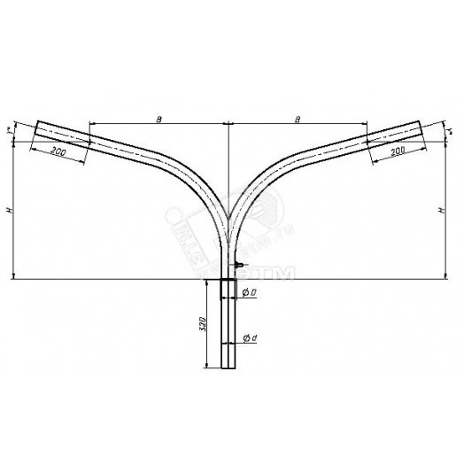 Кронштейн 1.К2-1.5-1.5-/180-Ф4 оцинкованный