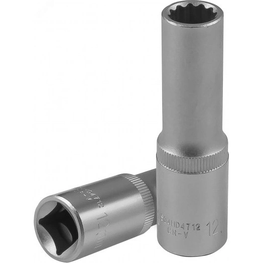 Головка торцевая глубокая 12-гранная 1/2''DR, 12 мм