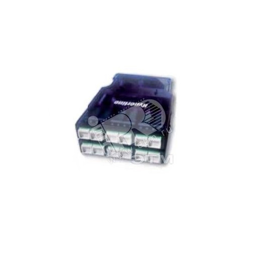 Кассета для оптических претерминированных решений 6 дуплексных портов LC/PC для одномодового кабеля синий корпус/синие порты