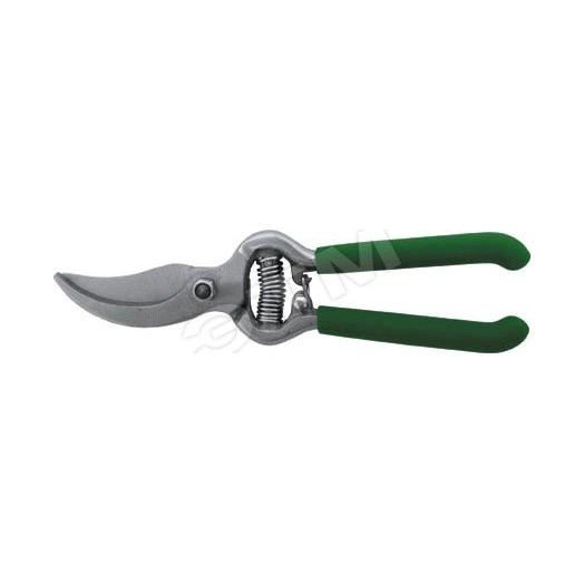 Секатор, режущие кромки внахлест, усиленная пружина, цельнокованый, ПВХ ручки 200 мм