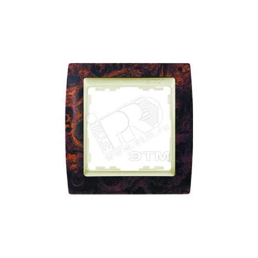 Рамка на 4 поста, S82, корень ореха - шампань