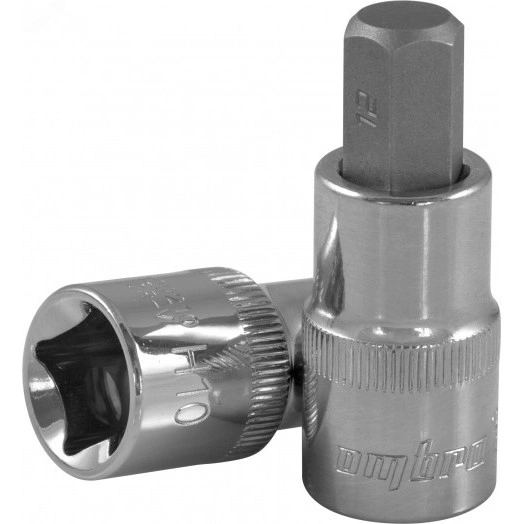 Насадка торцевая 1/2''DR с вставкой-битой шестигранной, Н6