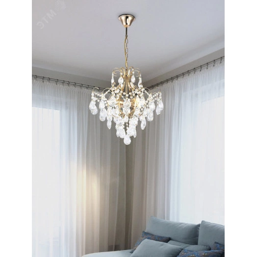 Люстра  Rivoli Thea 1031-304 4 x E27 60 Вт хрусталь классика