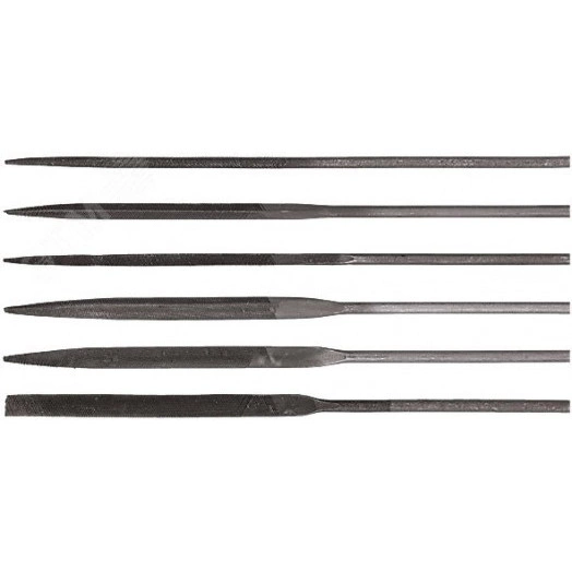 Надфили, 6 шт, 3х140 мм (в ПВХ конверте)