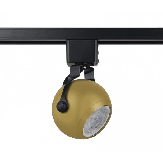 Трековый светильник однофазный TR35-GU10 MG MR16 матовое золото под лампу ЭРА