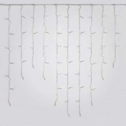 Бахрома светодиодная с контроллером 1,8 м 48 светодиодов Теплый белый свет Провод прозрачный ULD-B1805-048/DTA WARM WHITE IP20