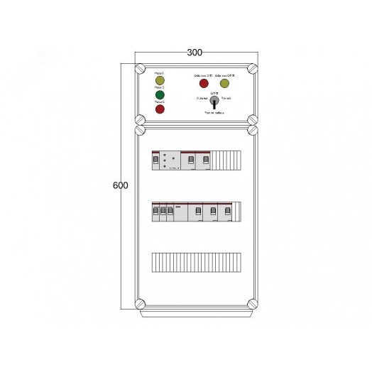 Щит управления электрообогревом DEVIBOX HR 5x1700 D316 (в комплекте с терморегулятором и датчиком температуры)