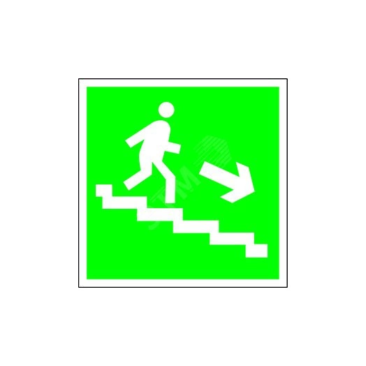 Пластина Напр. к эвакуац. выходу по лестн. вниз (прав.) PS-50506.E13