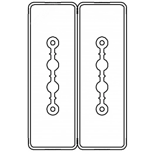 Секция прямая шинопровод 1+1 точек отвода L=1000мм Cu 2P+2P25A