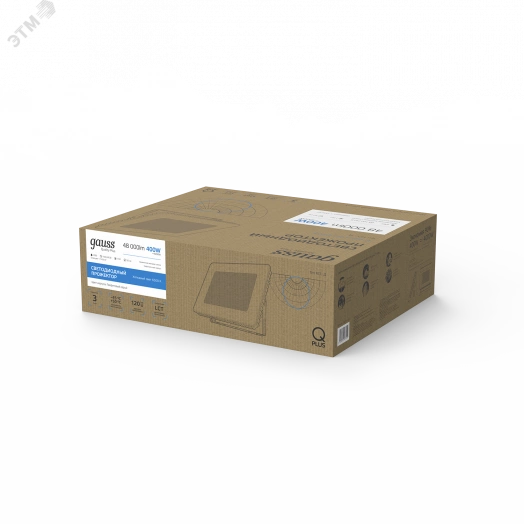 Прожектор светодиодный ДО 400 Вт 48000 Лм 6500К 175-265 В IP65 графитовый LED Qplus Gauss