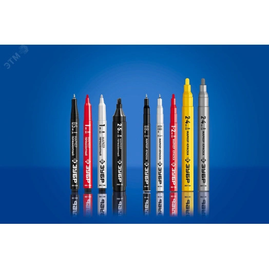 Маркер-краска Профессионал МК-400 круглый наконечник 2-4 мм желтый