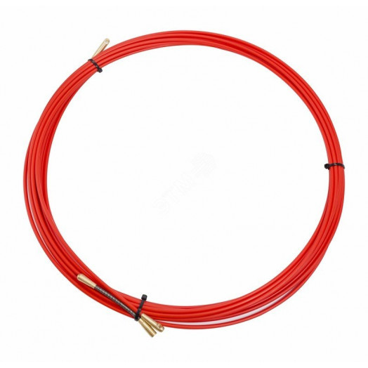 Протяжка кабельная (мини УЗК в бухте), стеклопруток, d=3.5 мм 10 м красная