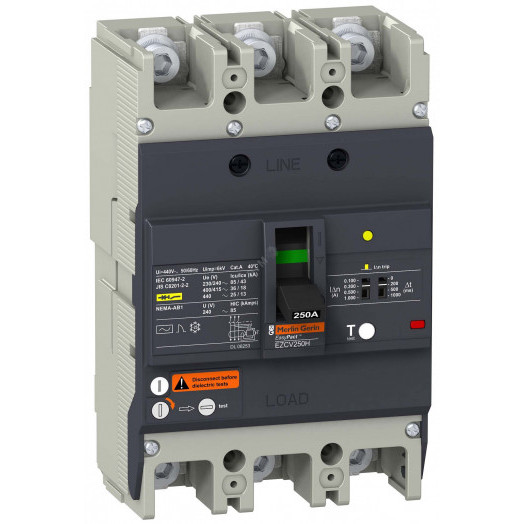 Выключатель автоматический дифференциальный АВДТ 36 KA/415 В 3П/3Т 250 A