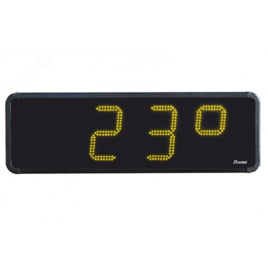 Часы уличные цифровые HMT LED 15 IP54, удароустойчивое стекло, часы/минуты, дата, температура (датчик опция), прямой и обратный отсчёт, цвет цифр - желтый, высота цифр 15 см, синхронизация FI, DCF, GPS, автономная, 110/230В