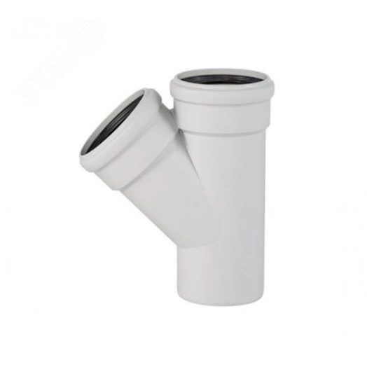 Тройник двухраструбный 45 град. 110 для бесшумной канализации