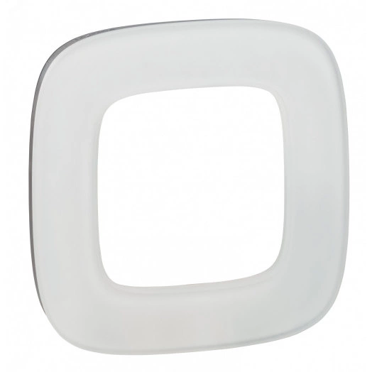 Valena ALLURE Рамка 1 пост Белое стекло универсальная