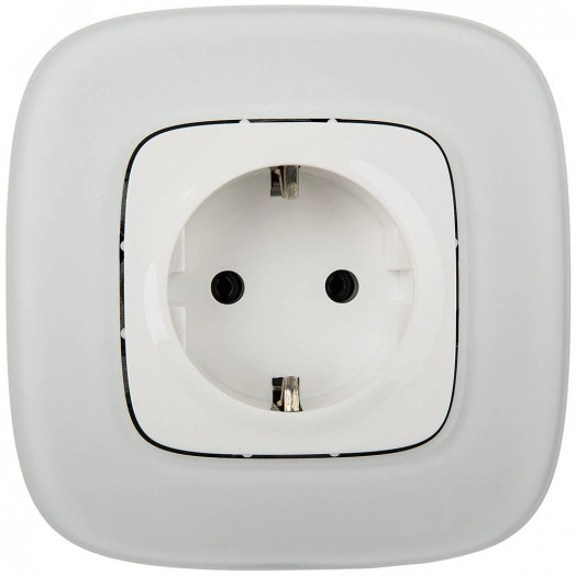 Valena ALLURE Рамка 1 пост Белое стекло универсальная