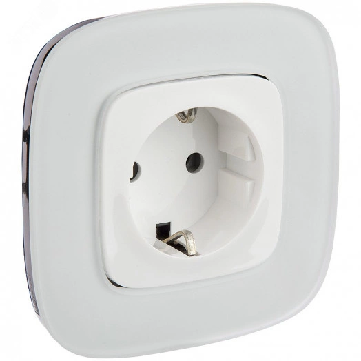 Valena ALLURE Рамка 1 пост Белое стекло универсальная