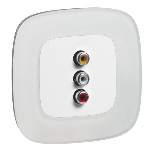 Valena ALLURE Рамка 1 пост Белое стекло универсальная