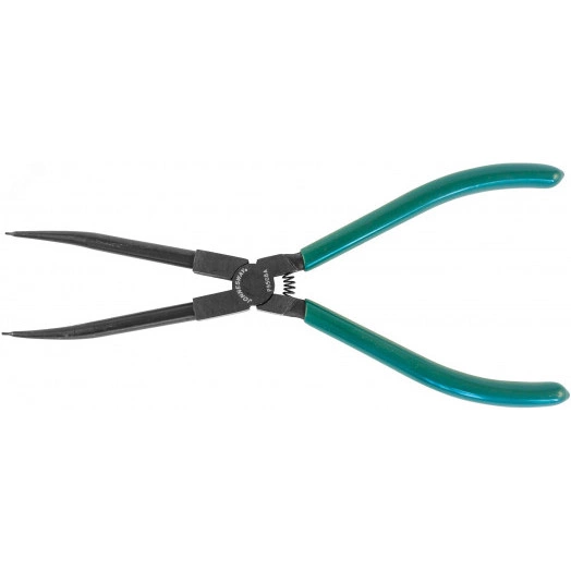 Щипцы прямые для стопорных колец удлиненные с ПВХ рукоятками, сжим, 215 мм, 10-32 мм