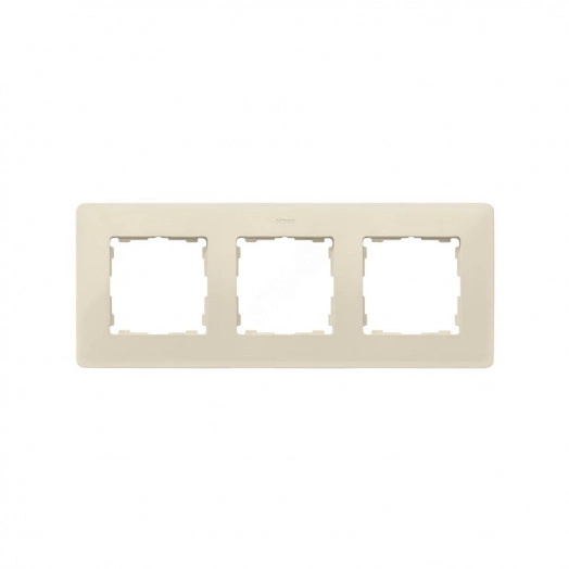 Рамка декоративная, 3 поста, Original, S82 Detail,слоновая кость-тростниковый сахар