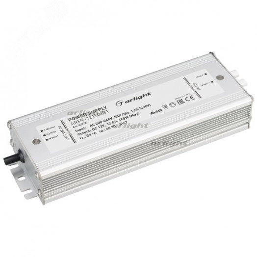 Блок питания ARPV-12150-B1 (12V, 12,5A, 150W) (ARL, IP67 Металл, 3 года)
