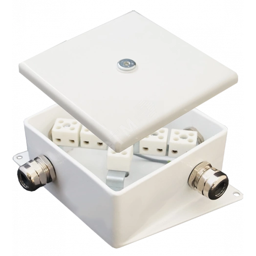 Коробка монтажная огнестойкая КМ-О (4к)-IP66-120х120 два ввода AD