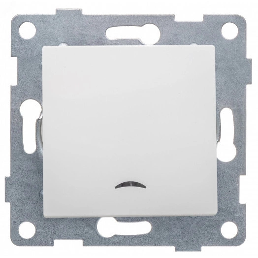 GUSI Ugra механизм выключателя 1кл. (инд), скрытая  установка,  10А, 250В. Цвет: белый.