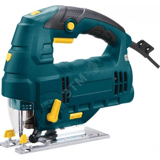 Лобзик 800 Вт, 0-3000 ход/мин, БзП, маятник, 100 мм, рез. накл., коробка