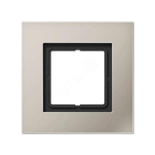 Рамка 1-я для горизонтальной/вертикальной установки  Серия- LS plus  Материал- металл  Цвет- нержавеющая сталь