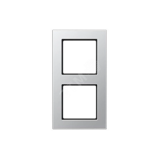 Рамка 2-я для горизонтальной/вертикальной установки  Серия- A550  Материал- термопласт. Цвет- алюминий