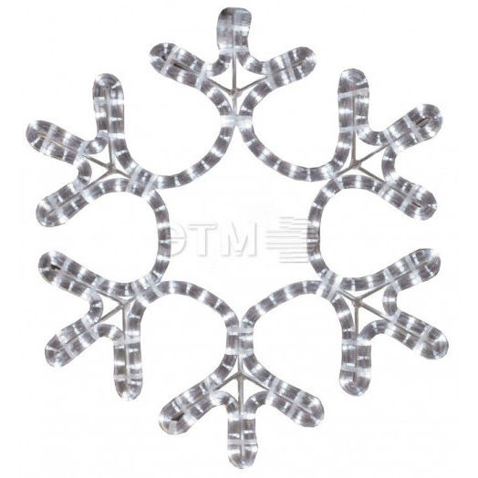 Фигура профессиональная Снежинка, цвет теплый белый, размер 30х28см