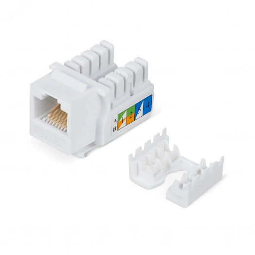 Вставка Keystone Jack RJ-45, категория 5e, заделка тип 110, белая