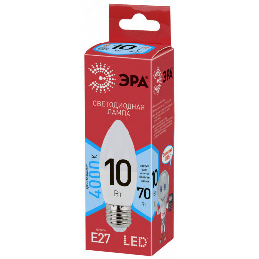 LED B35-10W-840-E27 R Е27 / E27 10 Вт свеча нейтральный белый свет