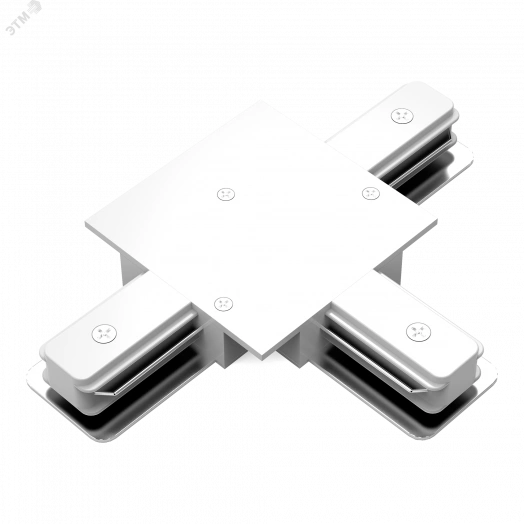 Коннектор однофазный для встраиваемых трековых шинопроводов (T) белый Track Gauss