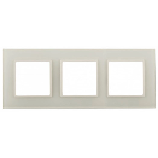 Рамка на 3 поста, стекло, Эра Elegance, сл.кость+сл.кость, 14-5103-02