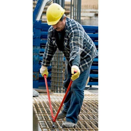 Ножницы для резки арматурной сетки L-950 мм твёрдость кромок 62 HRC серые 2-компонентные рукоятки сменная ножевая головка кованый коннектор KN-7182950