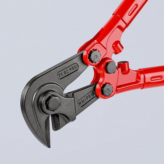 Ножницы для резки арматурной сетки L-950 мм твёрдость кромок 62 HRC серые 2-компонентные рукоятки сменная ножевая головка кованый коннектор KN-7182950