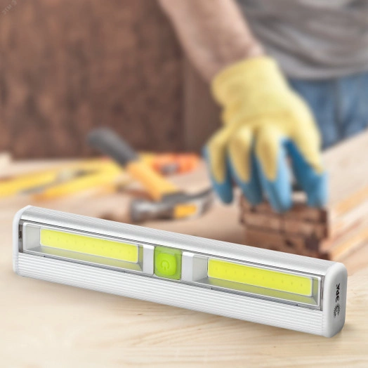 Фонарик кемпинговый на батарейках 3хААА в палатку, магнит, два отверстия для подвешивания на болты, 2 режима SB-702 ЭРА