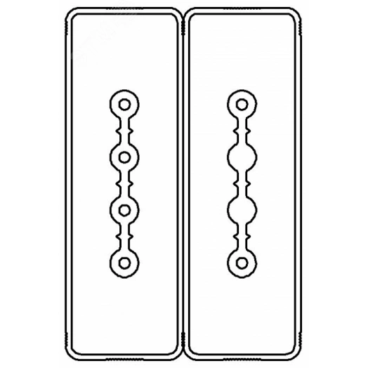 Секция прямая шинопровод 1+1 точек отвода L=1000мм Cu 4P+2P25A