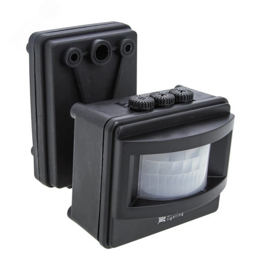 Датчик движения ИК MS-01 черный на прожектор 1200Вт 120гр. до 12м IP44 PROxima