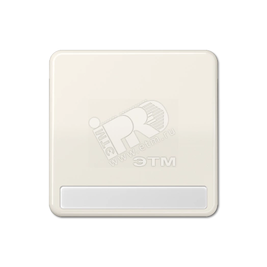 Клавиша для выключателя и кнопки с полем для надписи слоновая кость